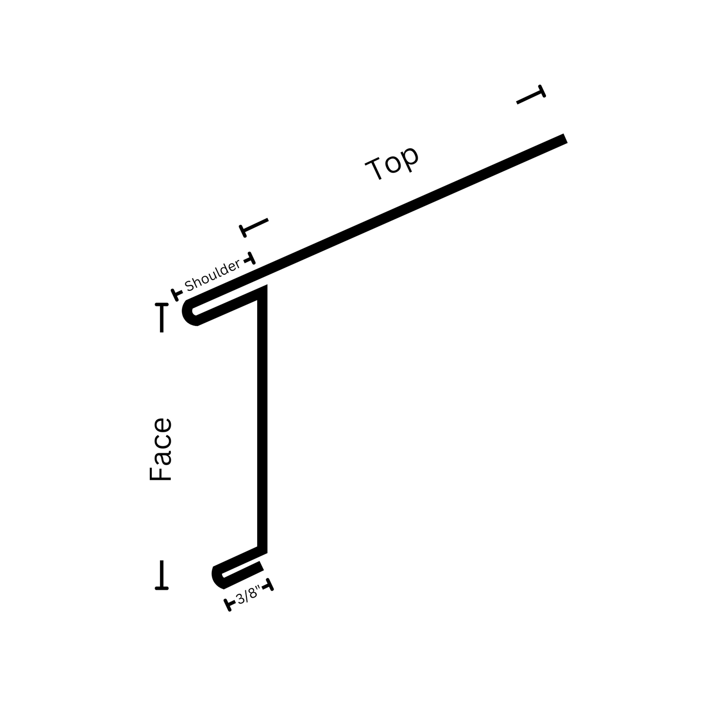 Fascia Transition Trim with dimensions