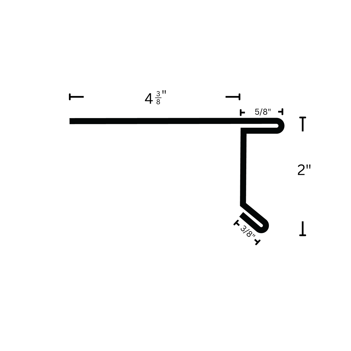 D style drip edge for pitch roofing in aluminum dimensions