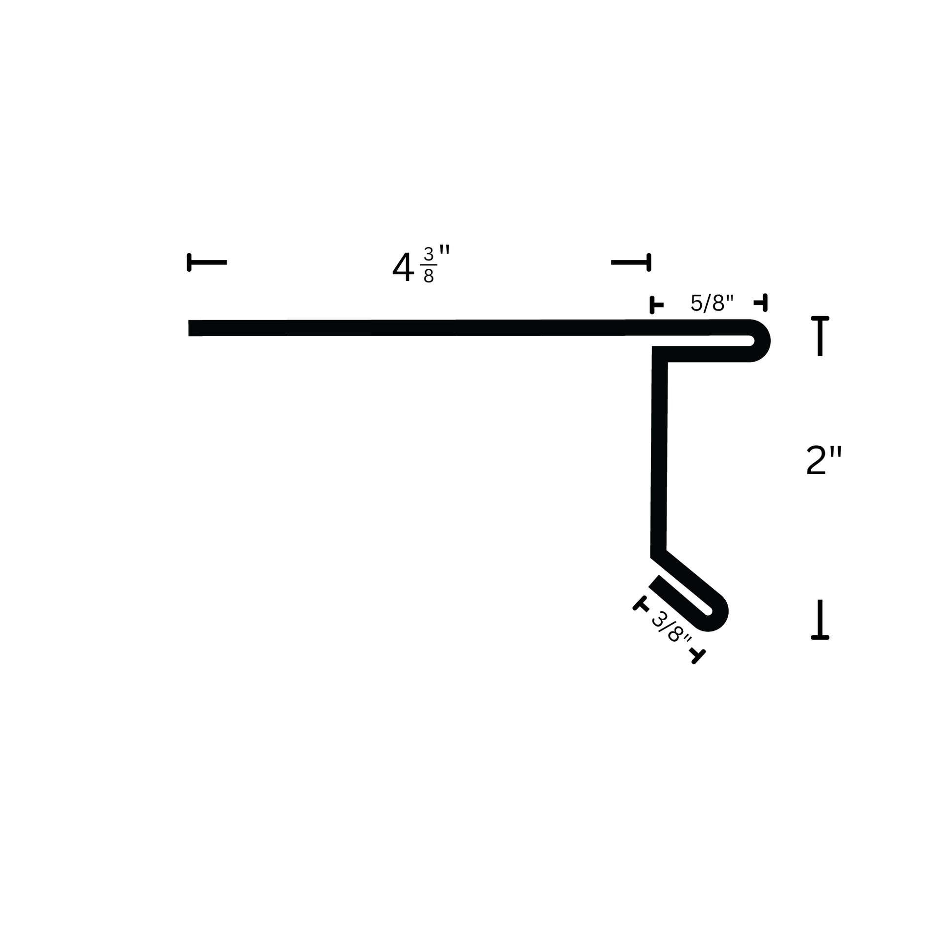 D style drip edge for pitch roofing in aluminum dimensions