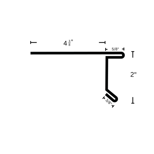 D style drip edge for pitch roofing in aluminum dimensions
