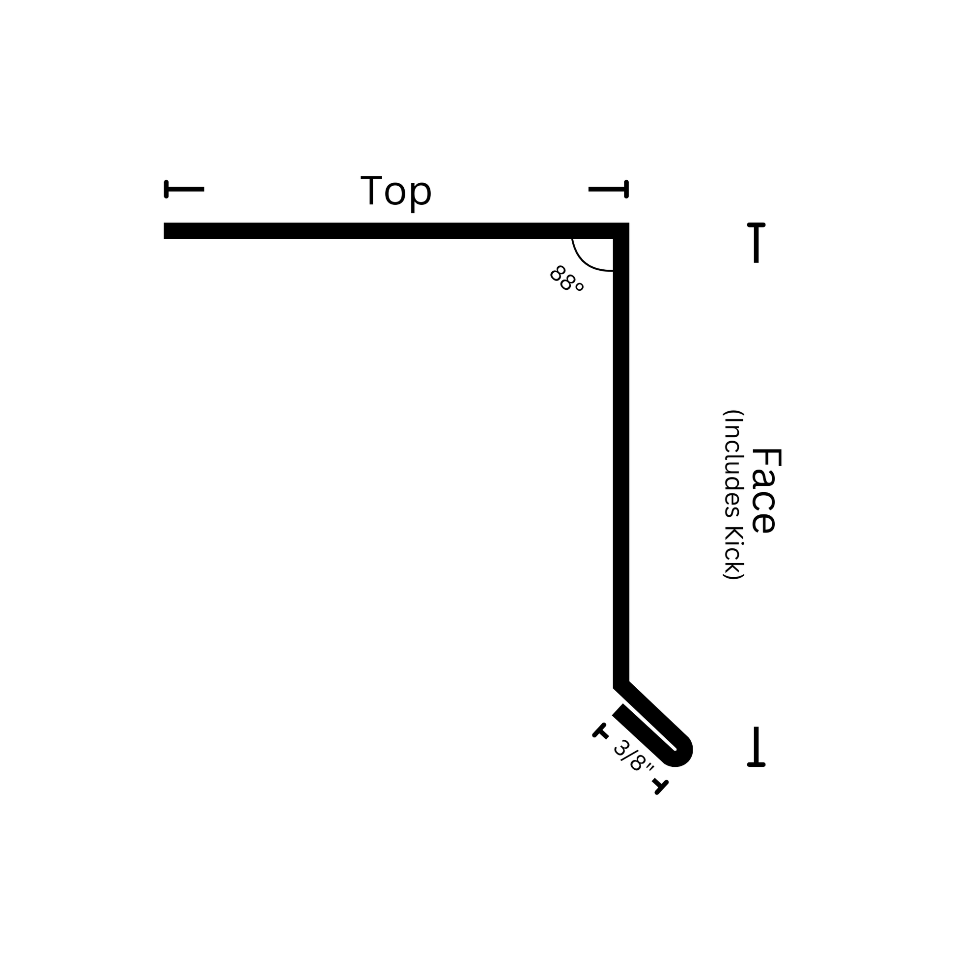 Drip Edge Flashing with dimensions