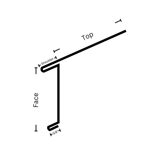 Fascia Transition Trim with dimensions