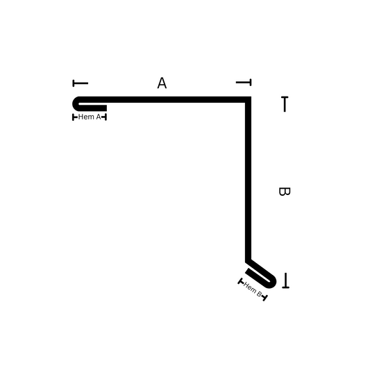 Gable trim with dimensions
