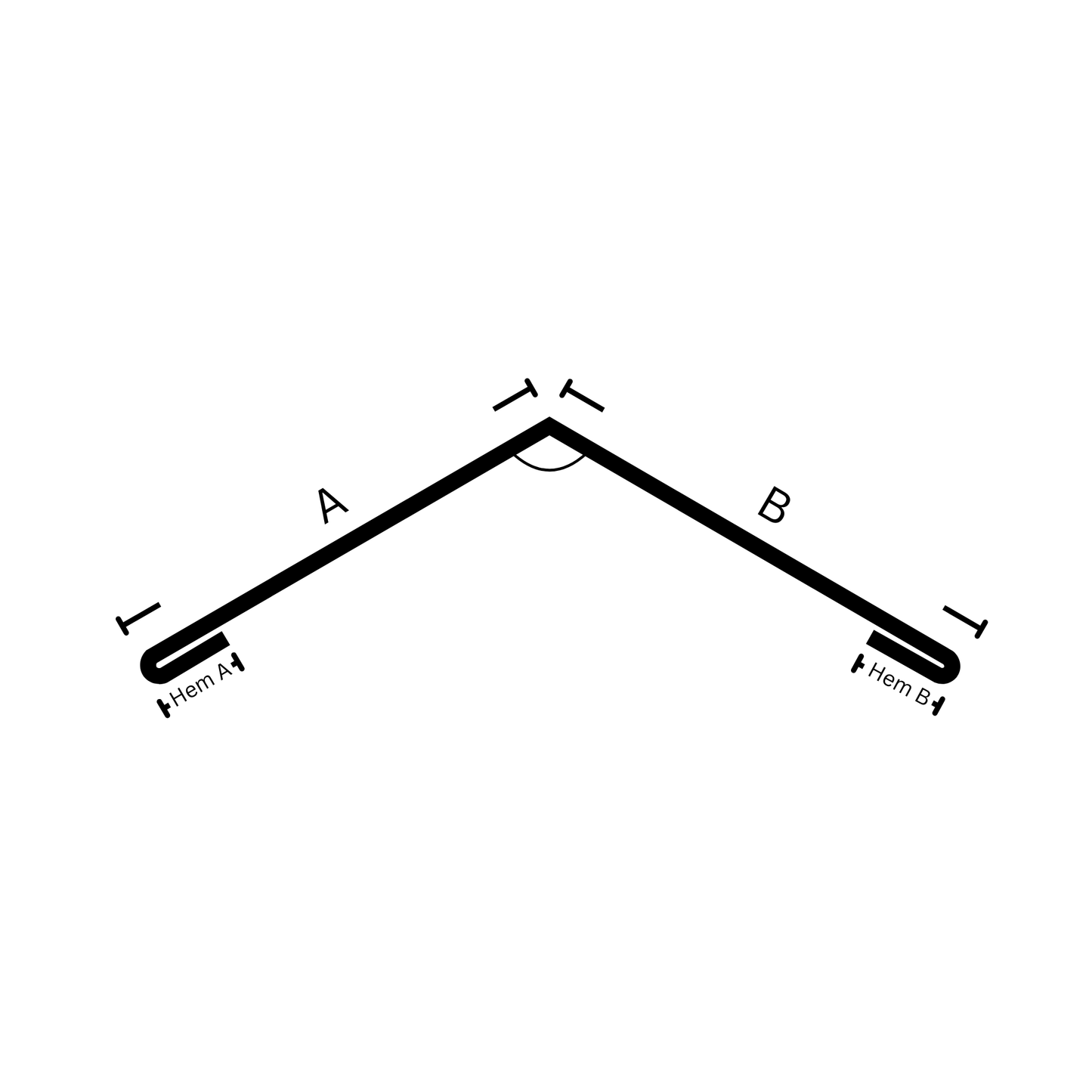 Metal Ridge Cap with dimensions