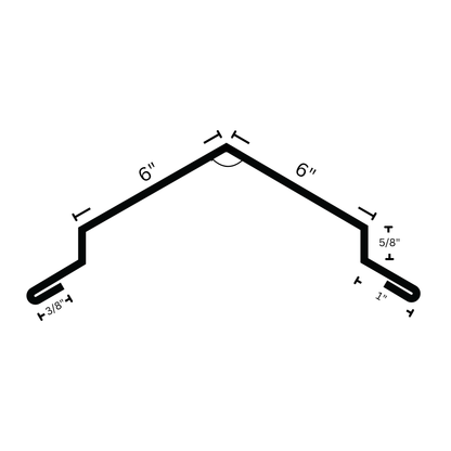 ridge flashing dimensions