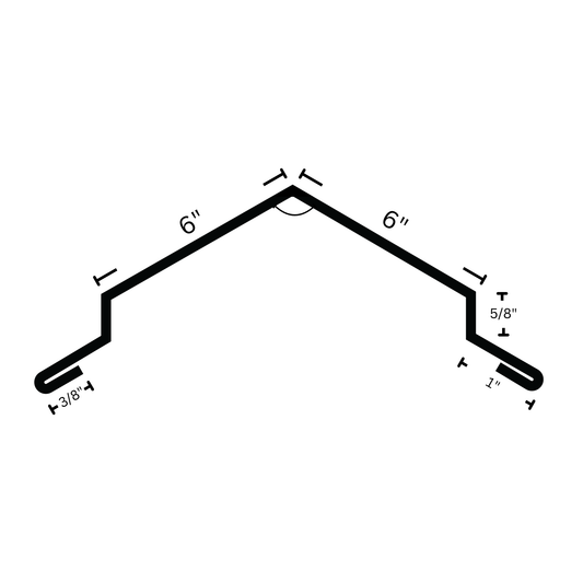 ridge flashing dimensions