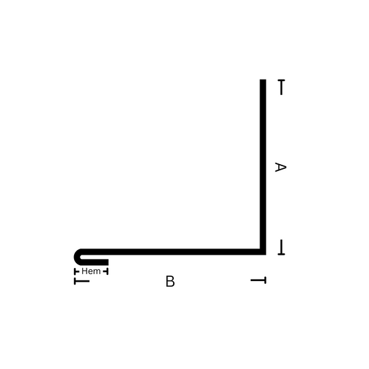Side wall flashing with dimensions