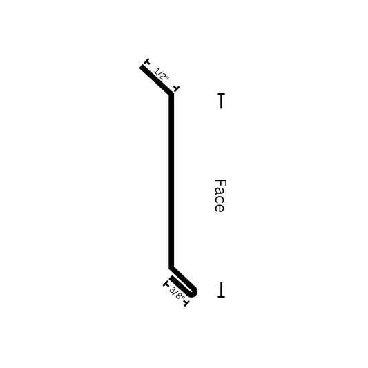 Stucco Metal Flashing with dimensions