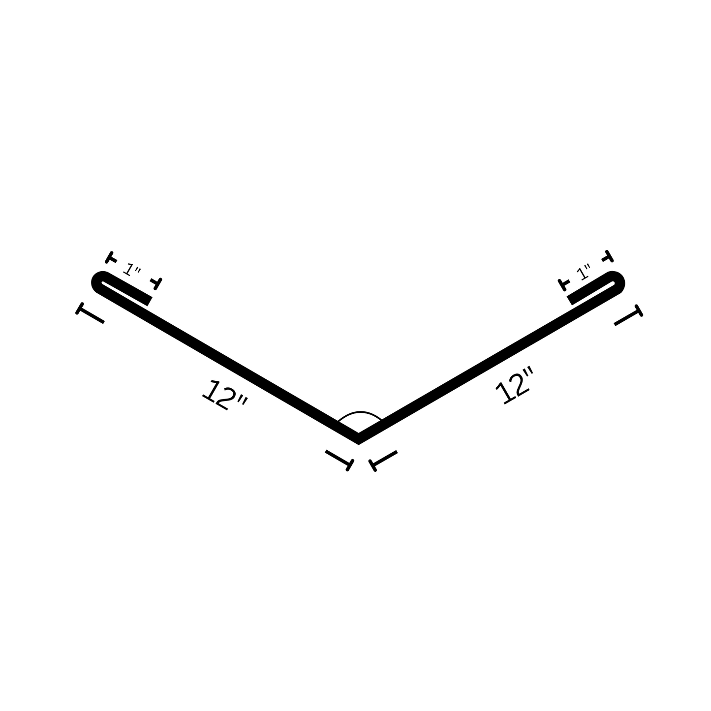 V Valley Metal Flashing with hems 12x12 inch dimensions